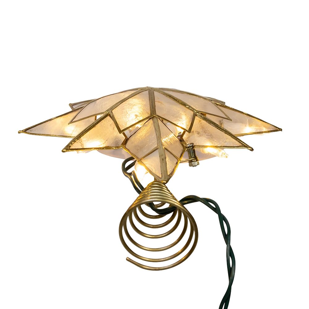 Kurt Adler 10 Lights LED Capiz Star Treetop