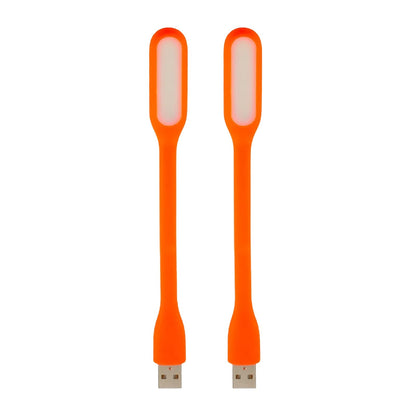 Mini Flexible Light, Portable USB Led Reading Night Lamp for PC Laptop Computer Notebook Power Bank - 2 Pack (Black)
