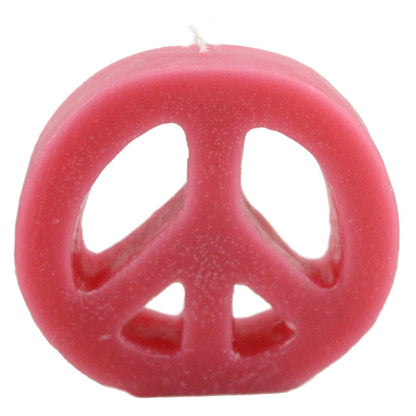 Candlestock Handmade Colorful Peace Sign Candle - Red - Yellow - Green - Blue - Lavender - Pink (Lavender)