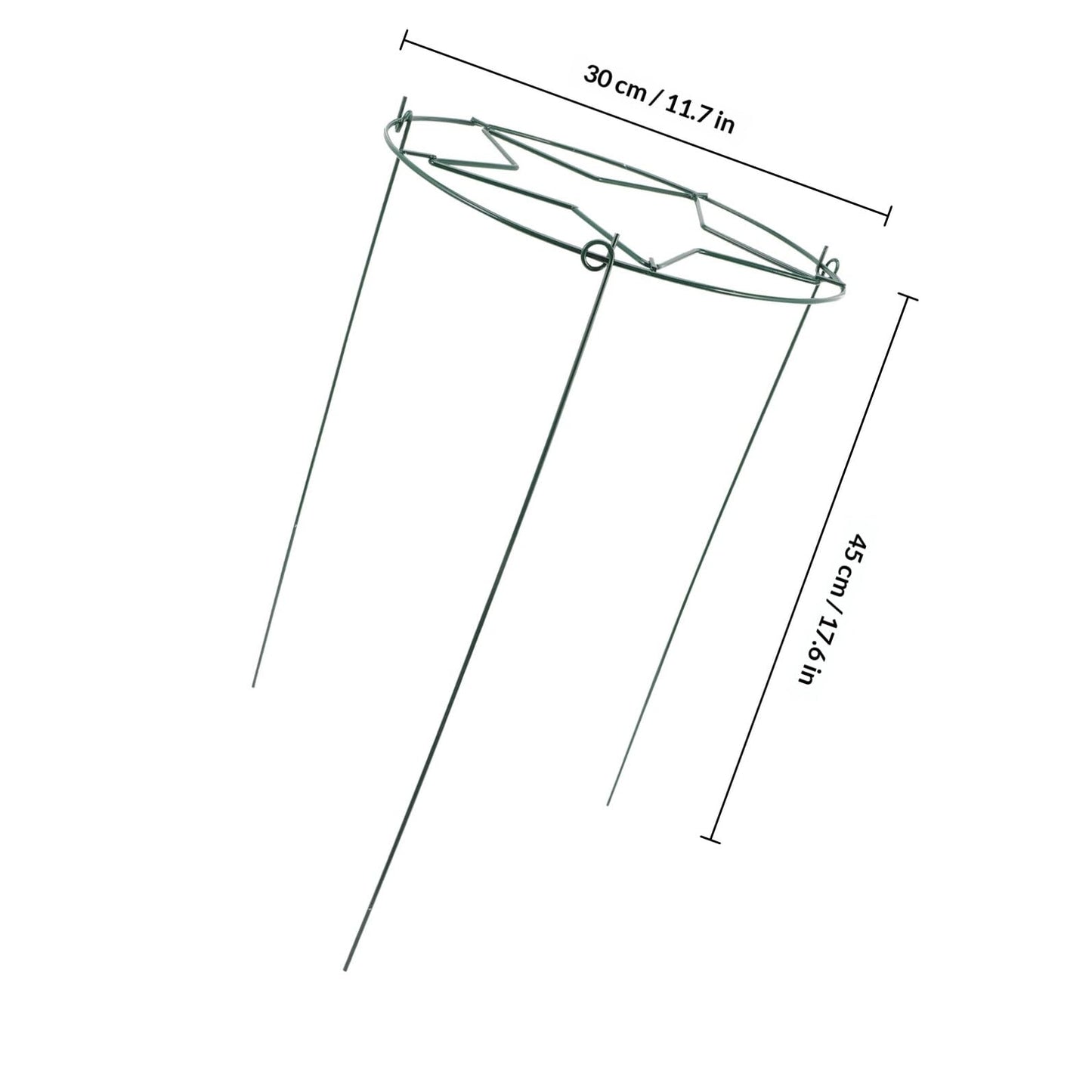 BESPORTBLE Garden Vine Plant Trellis Climbing Support Stand Metal Frame Green 30x45cm for Outdoor Indoor Potted Plants