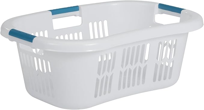 Rubbermaid Large Hip-Hugger Laundry Basket/Hamper, 1.5-Bushel, Stackable