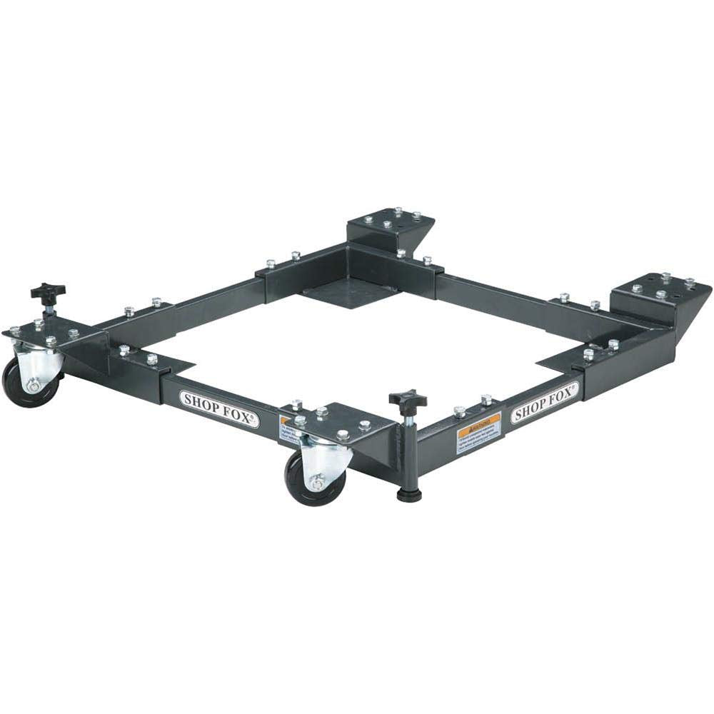 Shop Fox D2057A Adjustable Mobile Base, Small Charcoal Grey