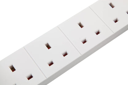 PRO ELEC PELB1517 4 Gang Extension Lead 2m, White