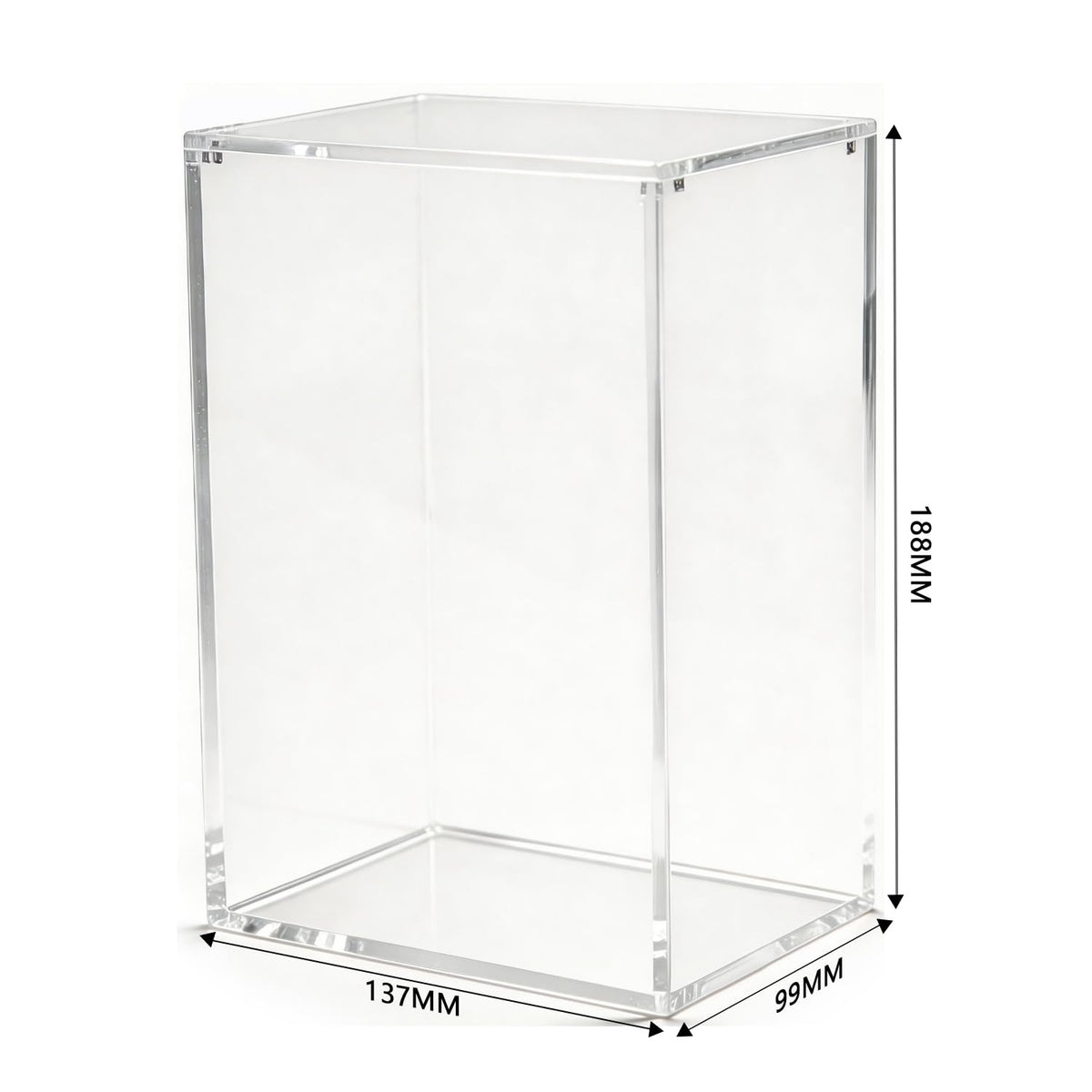 Oubou Acrylic Pen Holder, Clear Pencil Holder Organizer for Desk, Desktop Stationery Storage Cup for Office & Makeup Brushes 3.9''x5.4''x7.4''