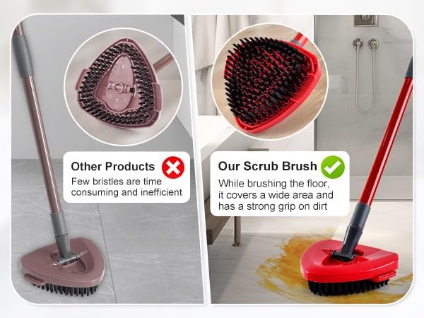 Scrubber Mop Head for Ocedar, Upgrade Scrub Brush for Ocedar, Spin Mop Scrub