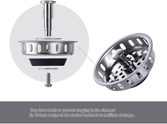 Stainless Steel Kitchen Sink Basket Strainer Replacement
