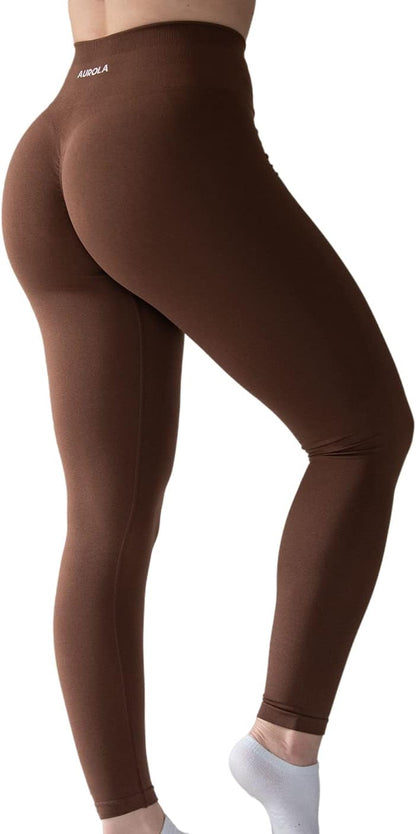 AUROLA Workout Leggings for Women Seamless Scrunch Tights Tummy Control Gym Fitness Girl Sport Active Yoga Pants