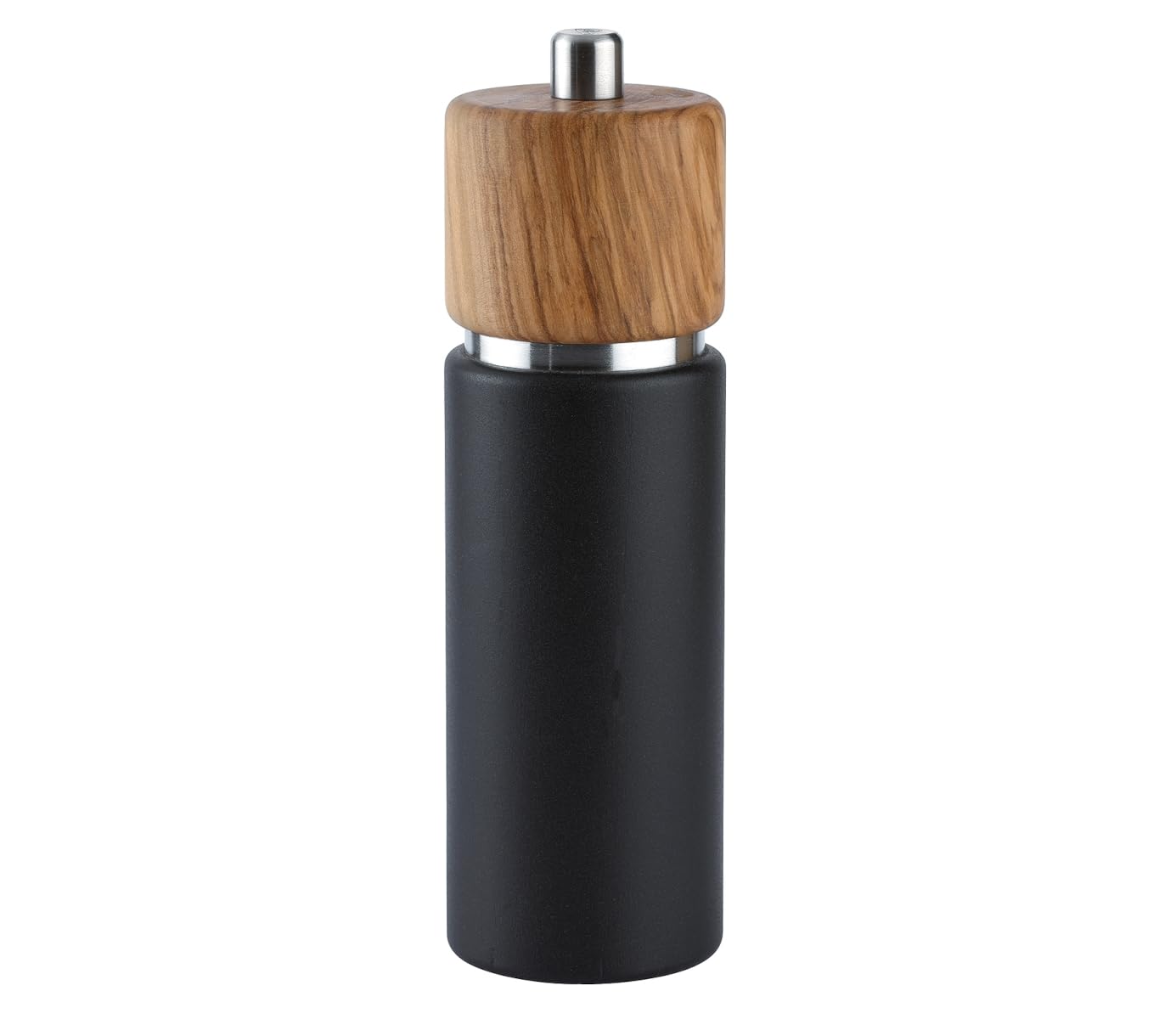 Zassenhaus Hannover Pepper Grinder Mill, 7-Inch, Matte Black/Natural Olive Wood
