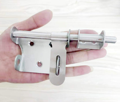 Sliding Bolt Gate Latch,Stainless Steel Latch Bolt Door Latch Lock, Bolt with Padlock Hole, Hasp Safety Clasp Hasp Barrel Bolt Sliding Latches,Stainless Steel Brushed Finish