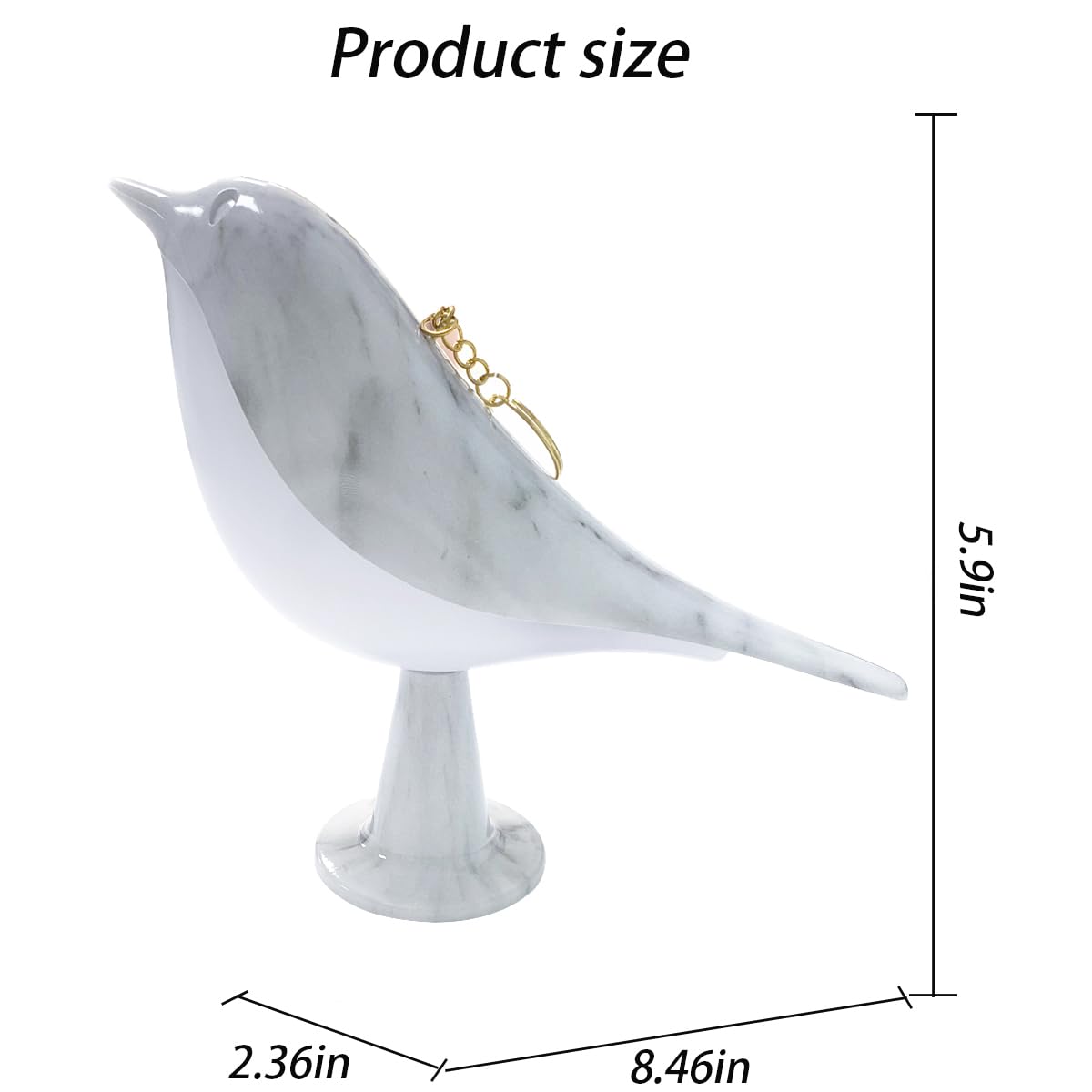 ZDAYOZ Bedside Touch Control lamp, Lovely Bird Led lamp, Bedside Fragrant Bird lamp, Decorative Creative Night lamp (Marble Bird Incense lamp)