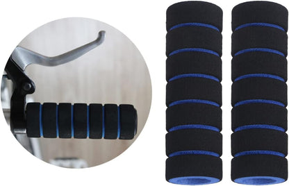 Foam Handlebar Grips, Bicycle and Motorcycle Comfort Covers for Cycling, Road Racing, Brake Lever Protection