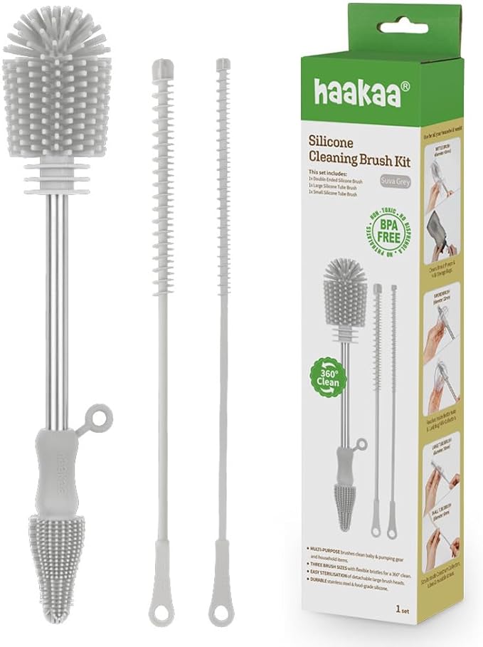 Haakaa Silicone Cleaning Brush Kit – Household Cleaning Brushes