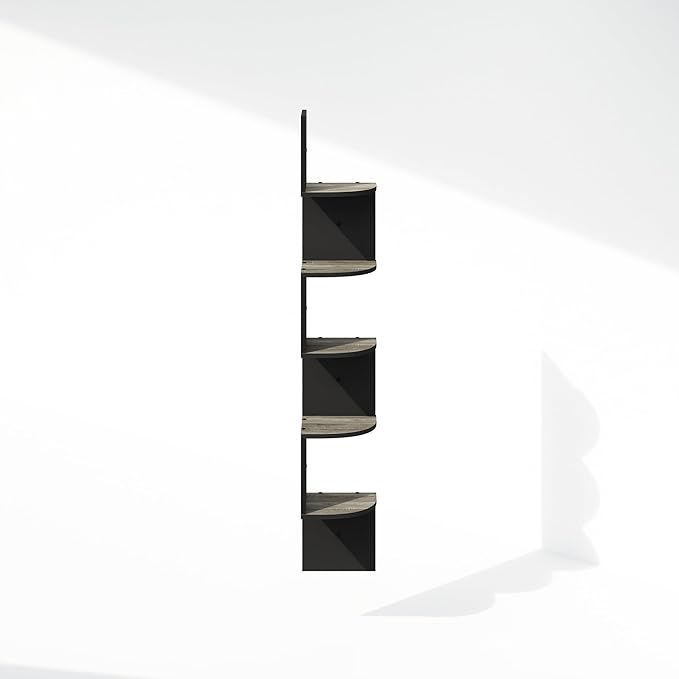 Furinno Rossi 5-Tier Floating Corner Shelf