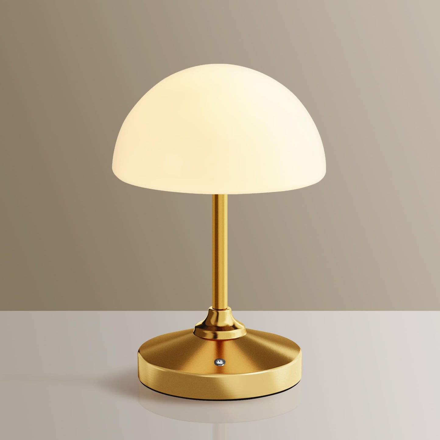 Dawnwake Mushroom Lamp Cordless Lamp Table Lamp,Outdoor Waterproof Shower Lamps,5000mAh Rechargeble Battery Operated Dimmable Touch Desk Lamps,LED Night Light for Bathroom Patio Camping Outdoor(Gold)
