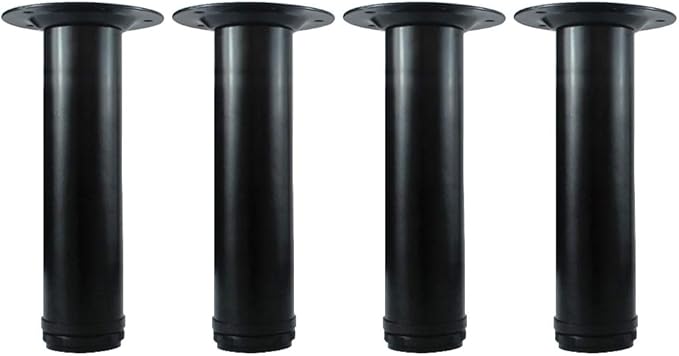 QLLY 8 Inch Adjustable Metal Coffee Table Legs, Heavy Duty Round Furniture Legs
