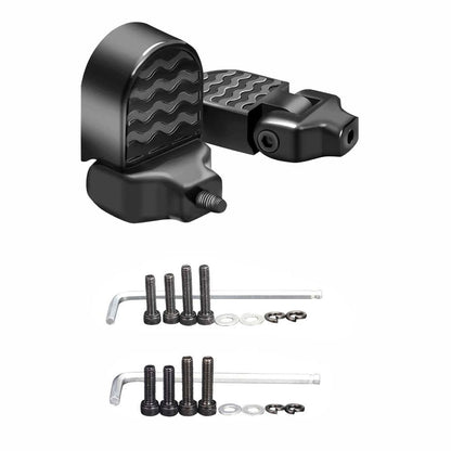 1 Pair Folding Bike Rear Pedals - Aluminum Alloy Non-Slip Foot Pegs for Mountain & Road Bicycles, Compact Foldable Footrests for Passenger Support‌