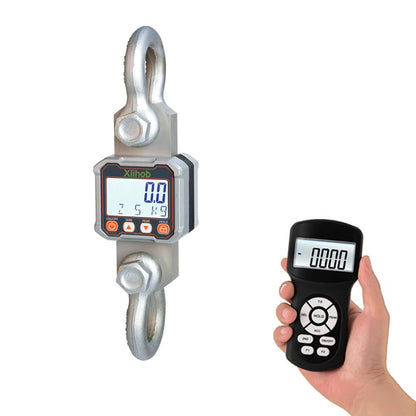 Xlihob 5T/11000lb Tension Dynamometer Force Gauge for Measure Cable/Rope Pull and Push Forces Digital Crane Hanging Scale 10000lbs