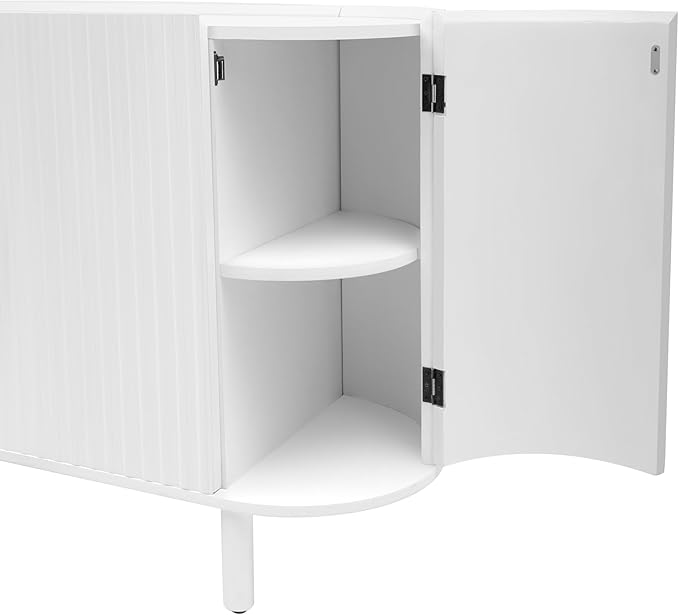 Curved Design Light Luxury Swith Adjustable Shelves, Suitable