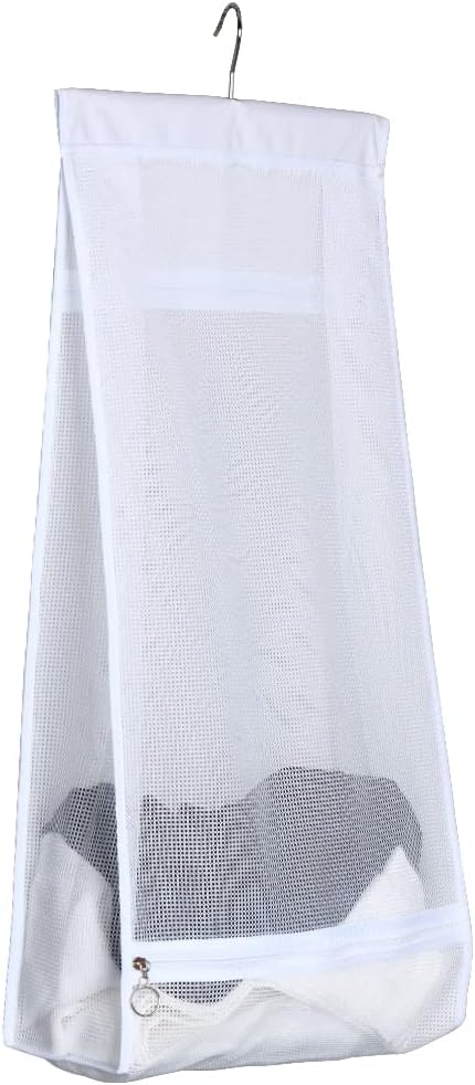 Jelier Hanging Mesh Laundry Basket, Collapsible Fabric Laundry Hamper