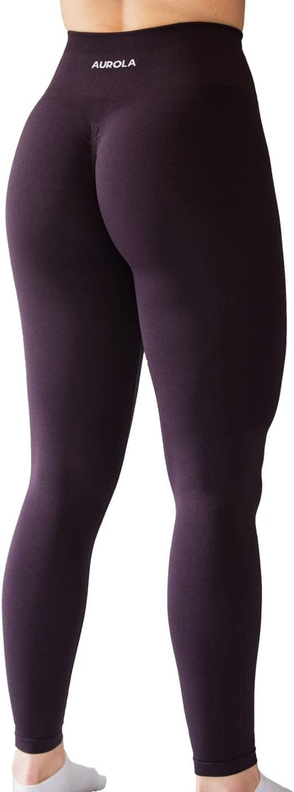 AUROLA Workout Leggings for Women Seamless Scrunch Tights Tummy Control Gym Fitness Girl Sport Active Yoga Pants