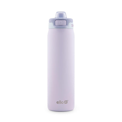 Ello Pop & Fill 22oz Stainless Steel Water Bottle with Quick Fill Technology, Double Walled and Vacuum Insulated Metal, Leak Proof Locking Lid, Sip and Chug, Reusable, BPA Free, Aurora (Pack of 6)