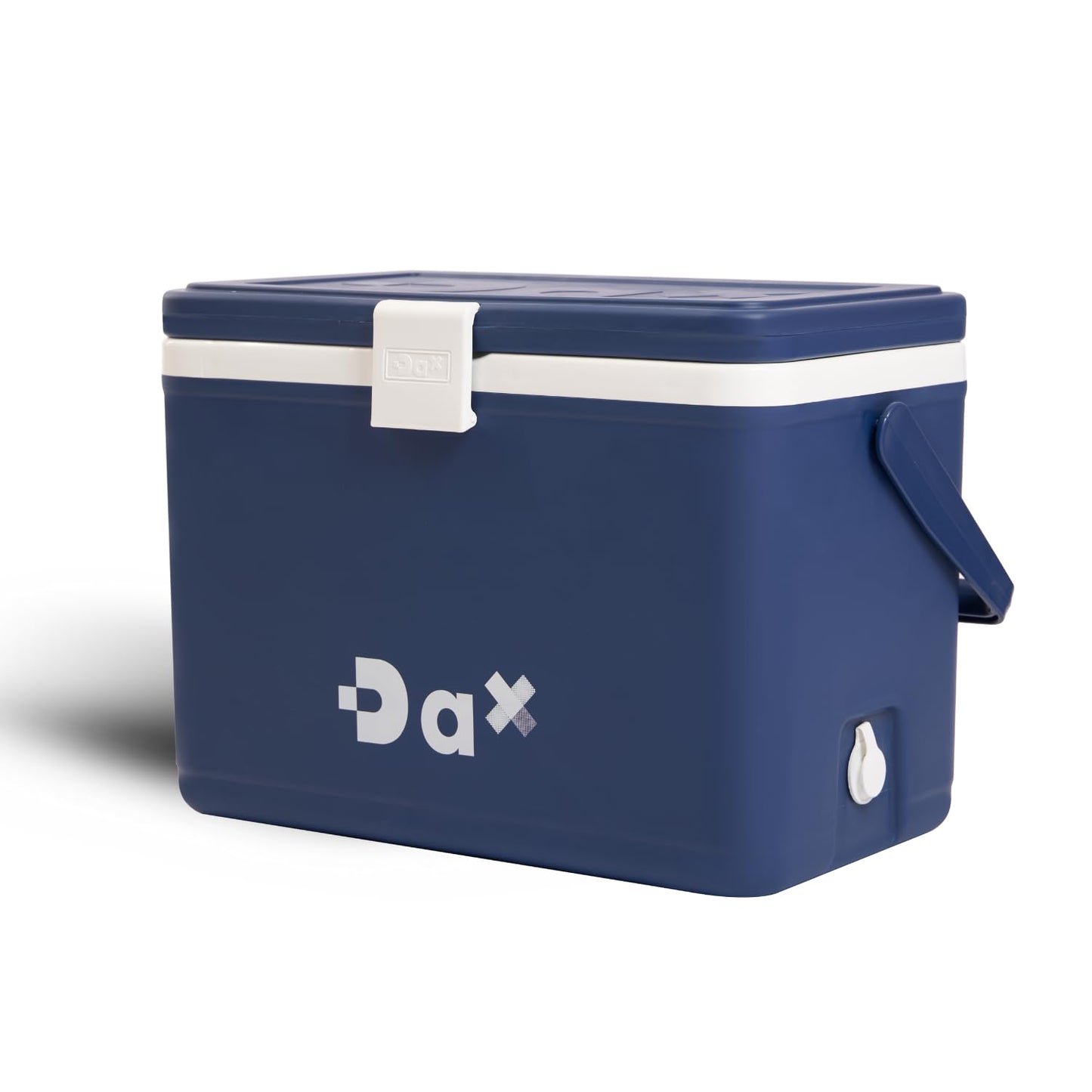 DA 12/26 Quart Small Portable Hard Cooler Ice Chest with Carry Handle, Keep Cool Up to 72 Hours, Lightweight Insulated Cooler for Lunch, Picnics, Camping, Travel (26QT Dark Blue)