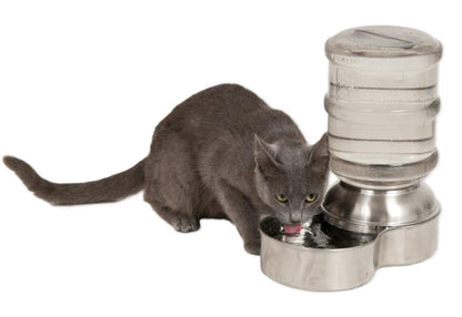 Petmate Pet Waterer, Blend, Stainless, 1 Count (Pack of 1)