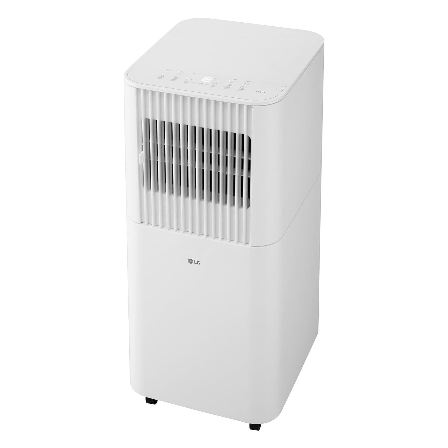 LG 6000 BTU Portable Air Conditioner in White, Compact Quiet Standing Smart Home Compatible AC Unit with Fan, Remote Control & Wi-Fi for Indoor Bedroom, Bathroom, Garage & Office