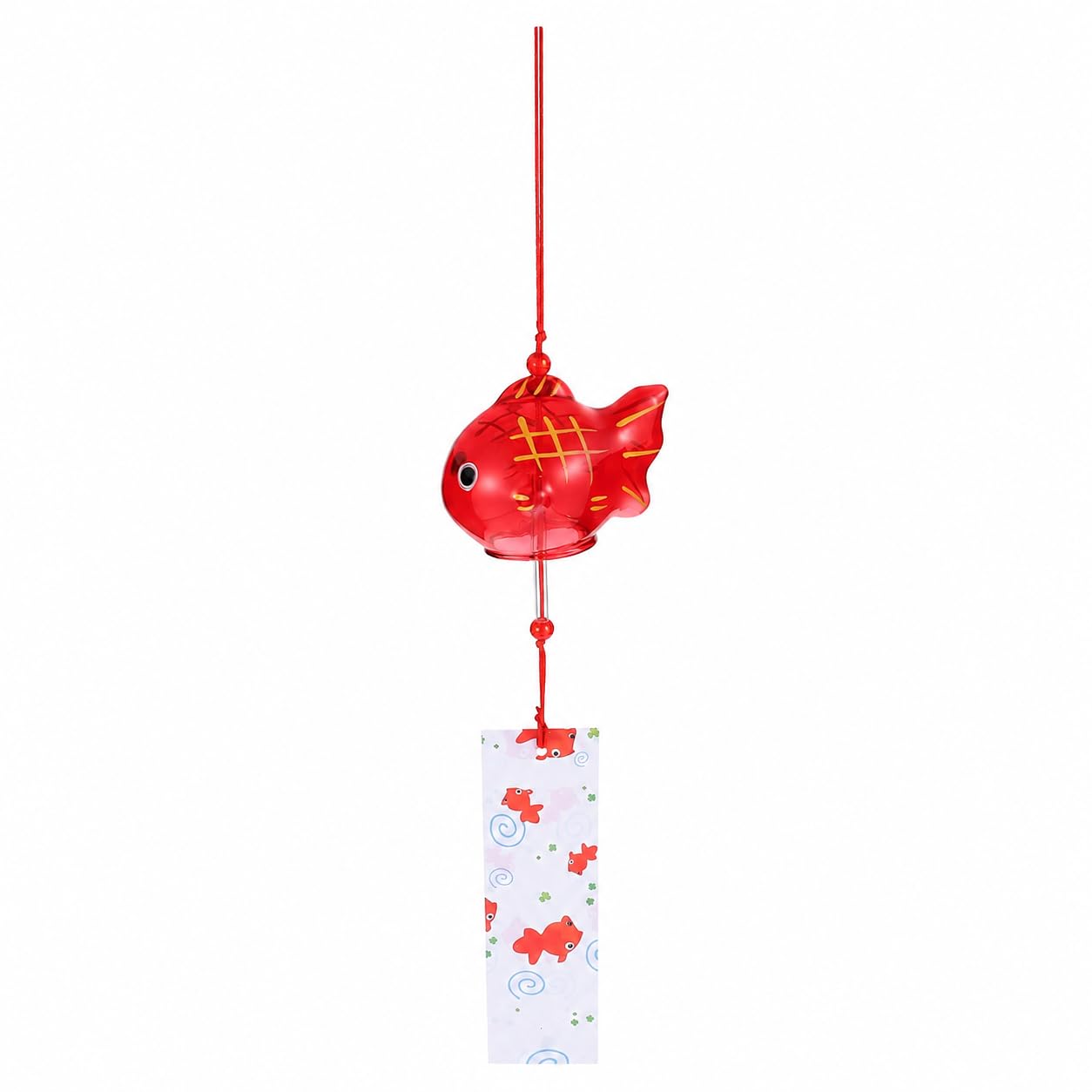 HEMOTON Japanese Wind Chime, Glass Lucky Wind Bell, Glass Windchimes Bells Suncatcher Lucky Feng Shui Hanging Ornament for Indoor Outdoor Patio Home Garden Decor