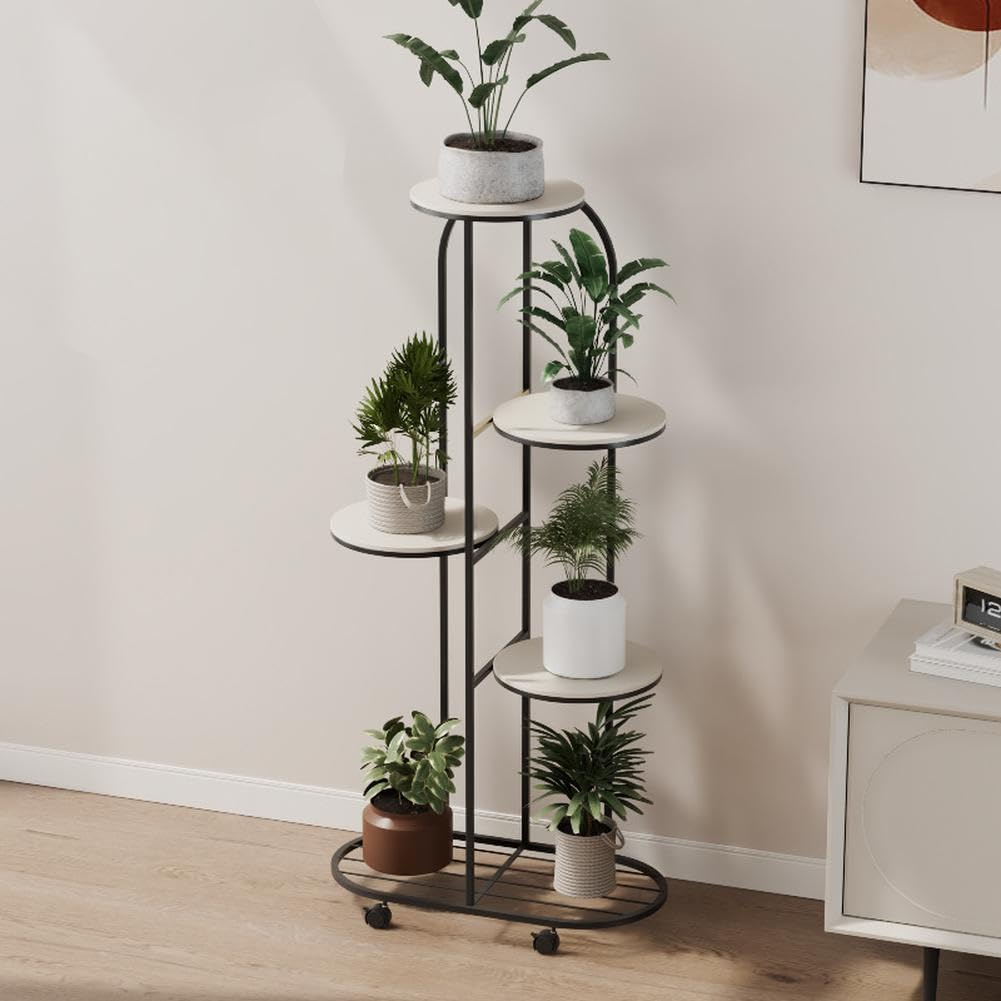 Gigicloud Metal Plant Stand, Multi-Layer Indoor Flower Stand - Corner Plant Shelf Flower Pot Holder Tall Planter Holder Plant Shelf Rack For Patio Living Room Balcony Office
