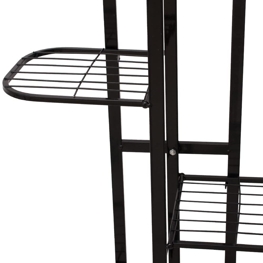Cre Cra Tall Metal Plant Stand Indoor Outdoor 6 Tier Flower Pot Plant Stand Multi Tier Plant Holder Shelf Display Rack for Garden Patio Balcony