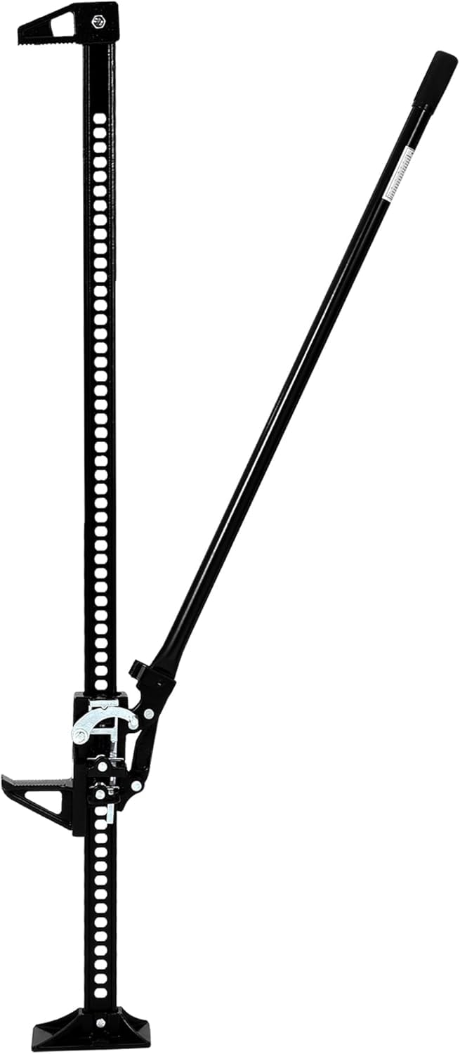 3 Ton Heavy-Duty Farm Jack, 7000 LBS Ratchet High Lift with f-Arm & j-Arm, 5.12"-52" Lift Range for Tractors, Trucks, SUVs, Off-Road & Farm Use,60", Black
