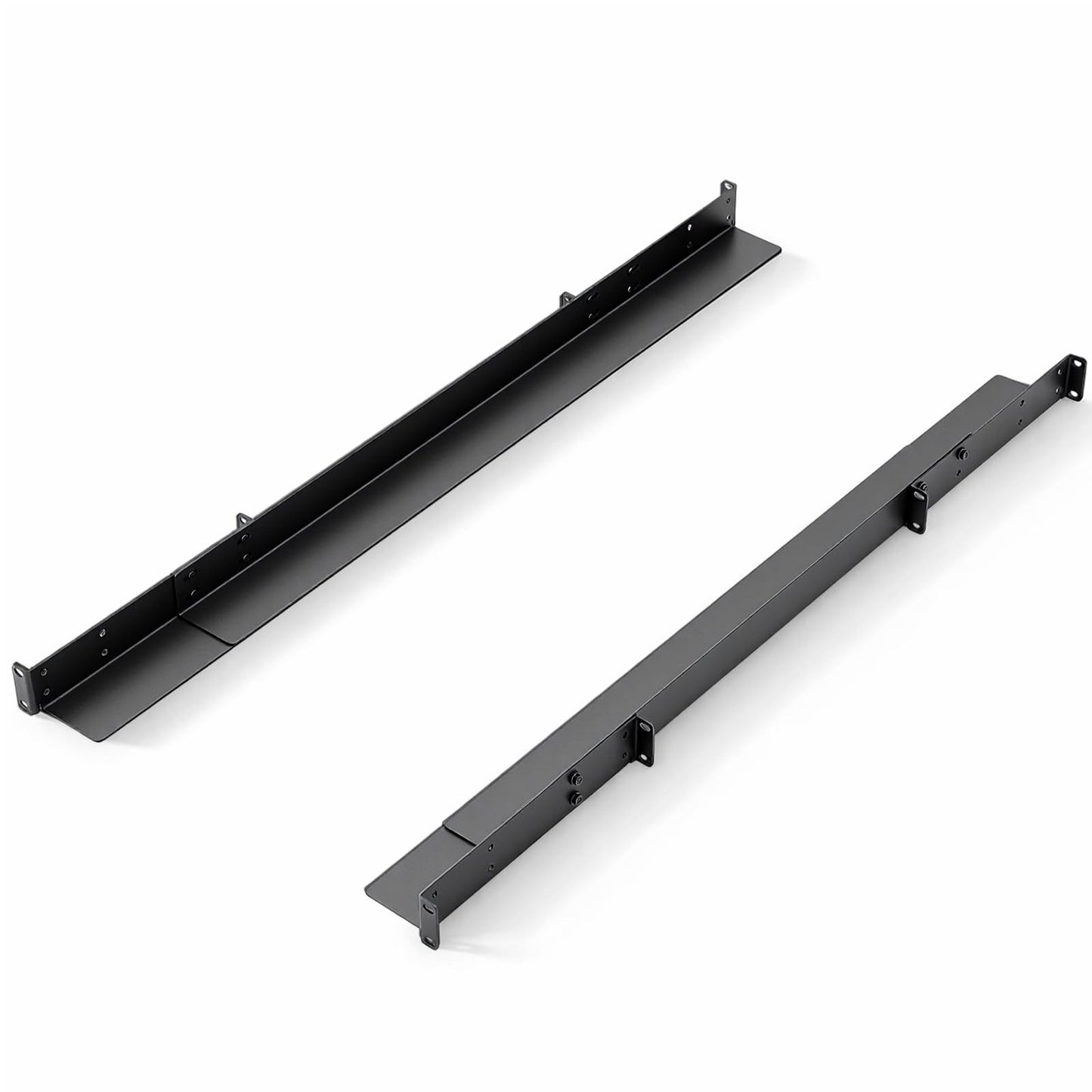 Shimeyao 1 Set 1U Rack Mount Rails Universal 4 Post Server Rack Rail Shelf 24-36 Inch Adjustable Depth 220 lb Capacity for 1U Server Shelf Computer Cabinets Network Equipment IT Accessories