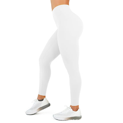 High Waisted Leggings for Women - No Front Seam Tummy Control Yoga Pants for Workout Running No See Through
