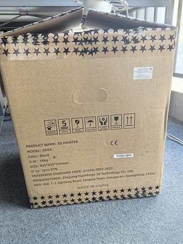 Flashforge Adventurer 5X 3D Printer with Multi-Color Flexible TPU Printing,Max speed: 600mm/s,Acceleration: 20,000mm/s,Auto 4kg filament refill,Full-auto leveling,Compact integrated design