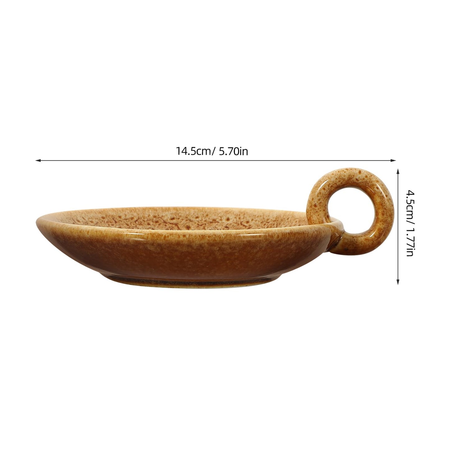 Veemoon Ceramic Candle Plate Decorative Round Candle Display Stand Aroma Holder for Indoor Home Decor Spa Meditation 5.70X4.92X1.77 Inches