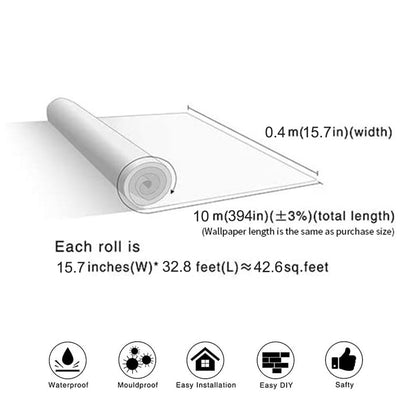 Waterproof & Oil-Resistant Aluminum Foil Peel & Stick Wallpaper - Silver Self-Adhesive Backsplash for Countertops, Cabinets, DIY Projects (Silver Chequer, 15.7"x394")