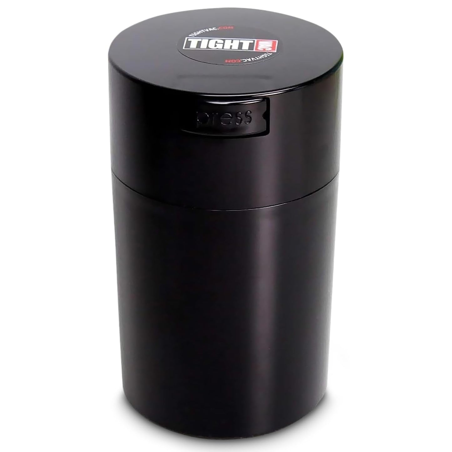 Tightvac 1 to 6 Ounce Airtight Container - Multi-use Storage Container for Herbs, Coffee and Dry Goods, Patented Vacuum Seal Airtight Containers, Black