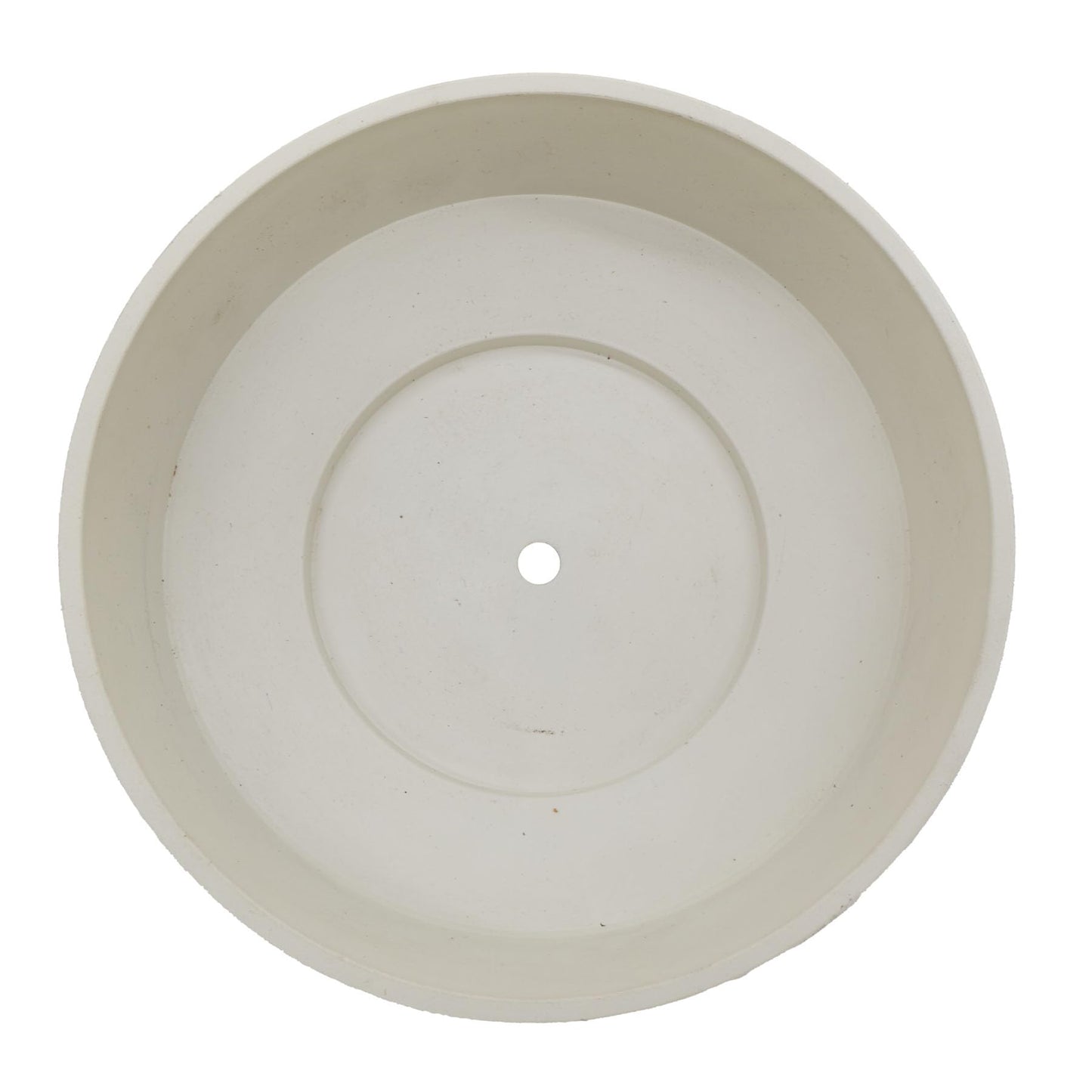 The HC Companies 8 Inch Round Plastic Succulent Capri Bowl Decorative Indoor Flower Succulent Planter Pot with Drain Plug Hole, Vanilla Bisque