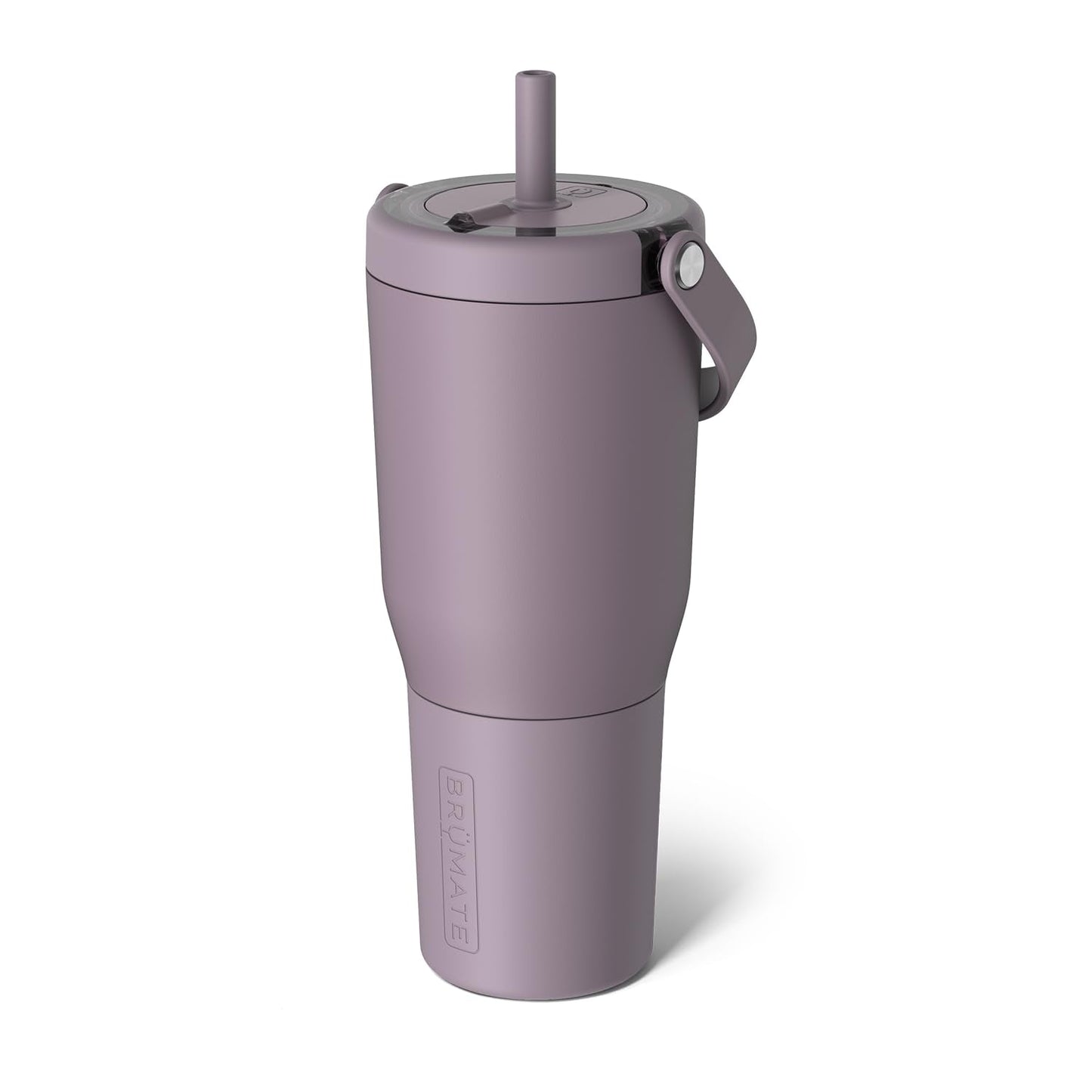 BrüMate Resa 35oz 100% Leakproof Travel Tumbler w/Handle & Straw | Flexible SoftSip Straw | Silicone Sleeve for Durability | Stainless Steel | Cup Holder & Travel Friendly Water Bottle (Lilac Dusk)