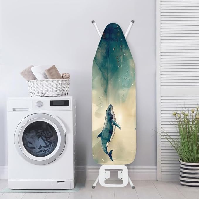 Ink Wash Painting Whales Steam Ironing Board Replacement Cover Chinoiserie