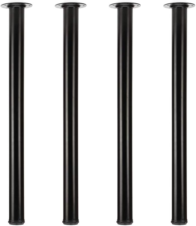QLLY 28 inch Adjustable Metal Desk Legs, Heavy Duty Furniture Table Legs
