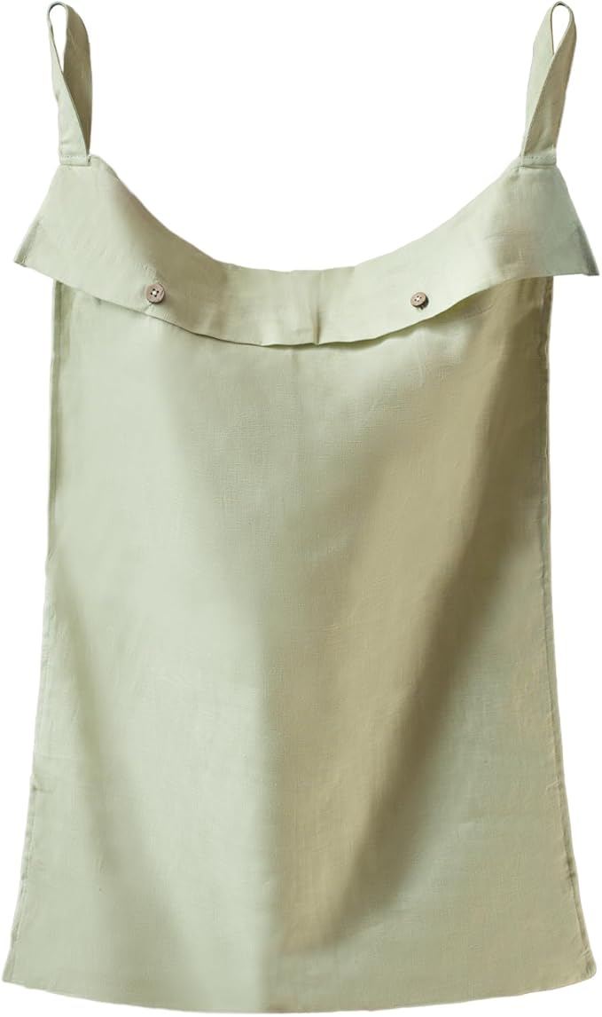 100% Linen Hanging Laundry Hamper Bag 20x27 Inch, Over the Door