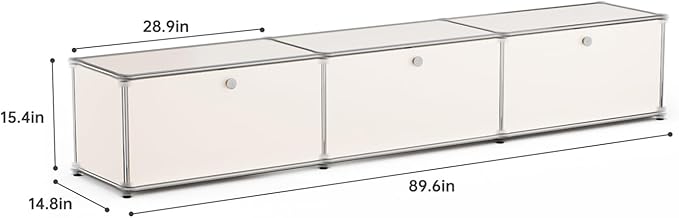 Modern Storage Cabinet White E Versatile Free-Standing Organizer