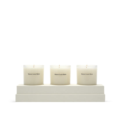 Maison Louis Marie - Le Bouquet Candle Trio Set Natural Soy Wax Candles | Luxury Clean Beauty + Non-Toxic Fragrance (Set of 3, 2.5 oz | 74 ml)