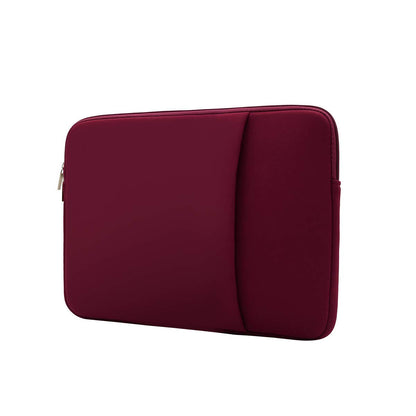 RAINYEAR 14 Inch Laptop Sleeve Compatible with 14" Notebook Computer Chromebook, 15" Macbook Pro M4 M3 M2 Protective Case with Front Pocket & Accessories Pouch(Red,Upgraded Version)