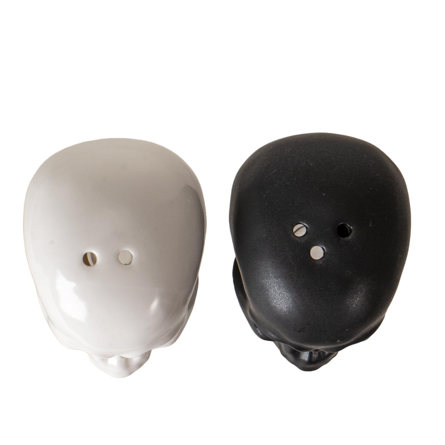 Pacific Giftware Gothic Skull Salt and Pepper Shaker Set Black and White Ceramic Kitchen Tabletop Decor Halloween Horror Collectible Spooky Novelty Gift for Horror and Skull Lovers 2.36"H