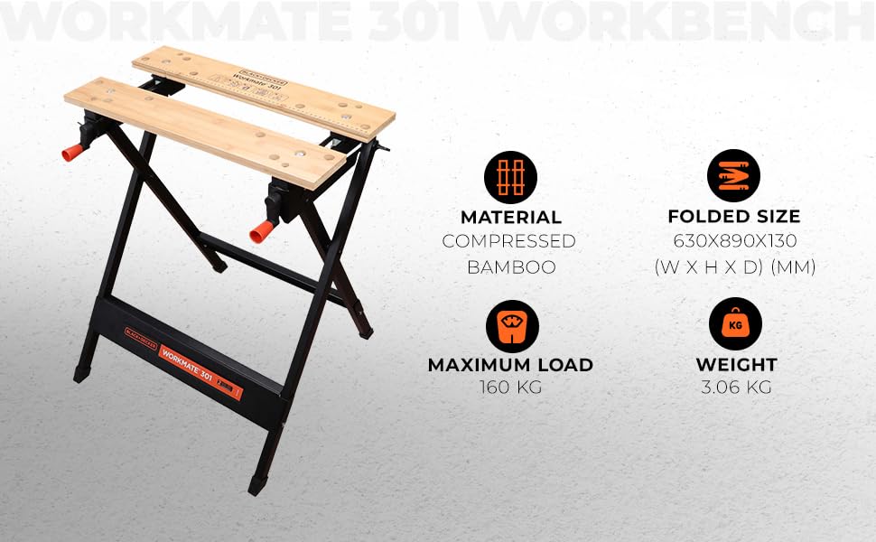 BLACK+DECKER Workmate 301 Workbench, WM301-XJ