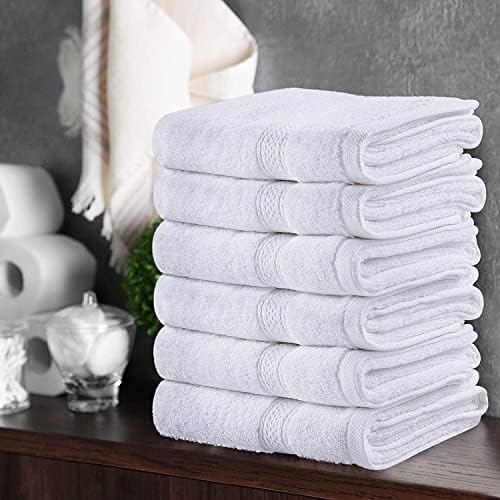Utopia Towels 6 Pack Premium Hand Towels Set, 16 by 28 inches, 100% Ring Spun