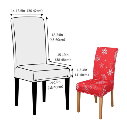 FORCHEER Dining Room Chair Covers 4 Chirsmas Stretch Kitchen Chair Slipcovers Set of 4 Washable- Christmas Red